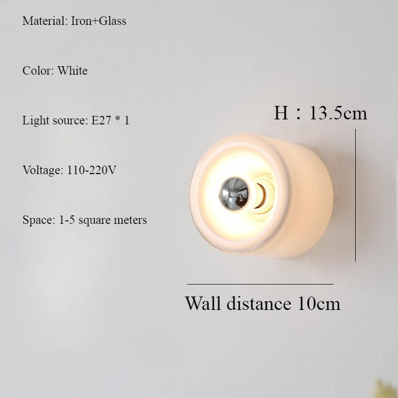 

Bauhaus Modern Simple Glass Wall Lamp Future Style Nordic Bedroom Board Living Room Decoration Wall Lights LED Atmosphere Luster Warm White (2700-3500K) белый