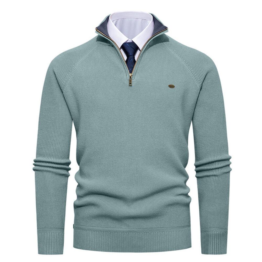 Herren Langarm-Poloshirts und Pullover für Herbst und Winter sind warm und bequem. Casual und trendige Pool-Shirts mit halbem Reißverschluss und Stehkragen