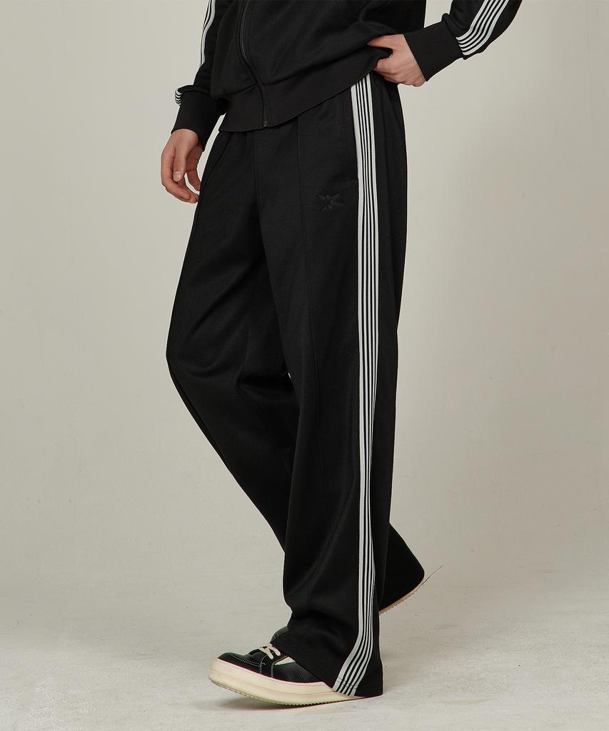 BOUNDARY Knitted Line Classic Logo Track Pants [Black]