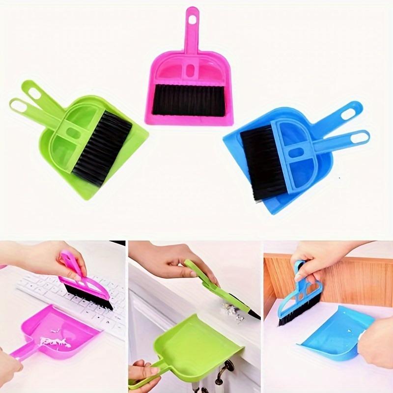 Portable Handheld Cleaning Brush Set with Dustpan for Pet Supplies, Hard Bristle Sweeper Desktop Cleaner