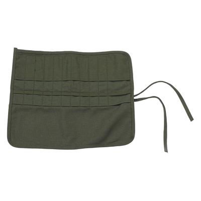 Porte-pinceaux à enrouler 22 fentes Toile Conception ouverte sur le dessus Rangement portable pour pinceaux d'artiste