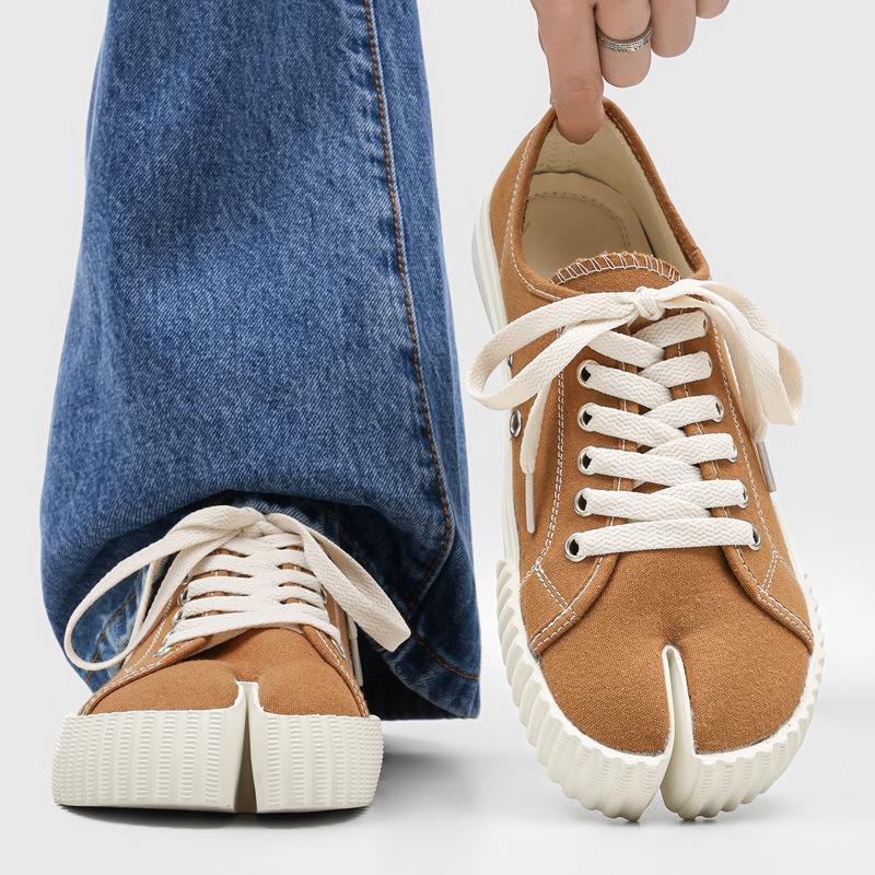 New Casual Split-Toe Shoes Commuter Board Shoes Personalized Cookie Shoes Men'S Retro Classic Fashion
