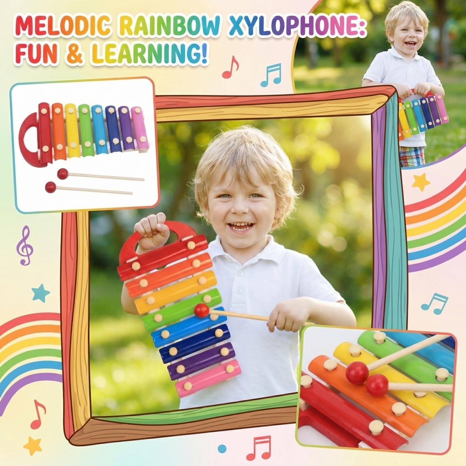 

Educational Toys, Xylophones, Early Childhood Education Toys, Fun Sensory Brain-training Toys, Enhance Concentration one size белый