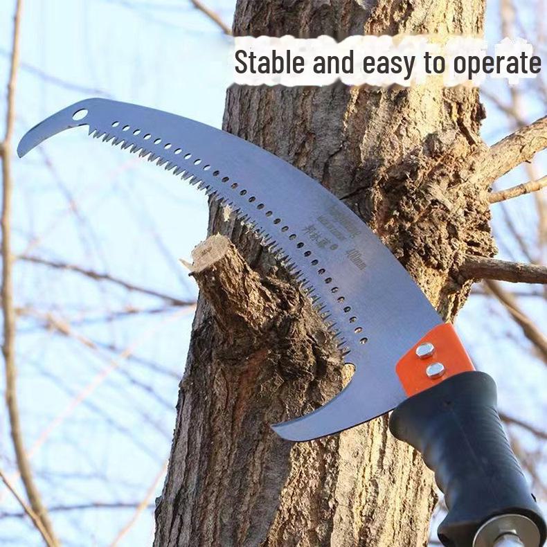 Telescopic Pruning Saw with Sickle & Dual Hooks for High-Altitude Tree & Branch Cutting
