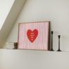 Lovely Trendy Red Heart Canvas Art Paintings Aesthetic This Is My Happy Place Wall Posters Prints for Living Room Home Decor