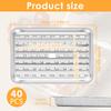 40Pcs Aluminum Foil Trays Rectangular Food Trays Reusable Food Grade Non-Stick Aluminum Foil Baking Pans for Oven Steamer