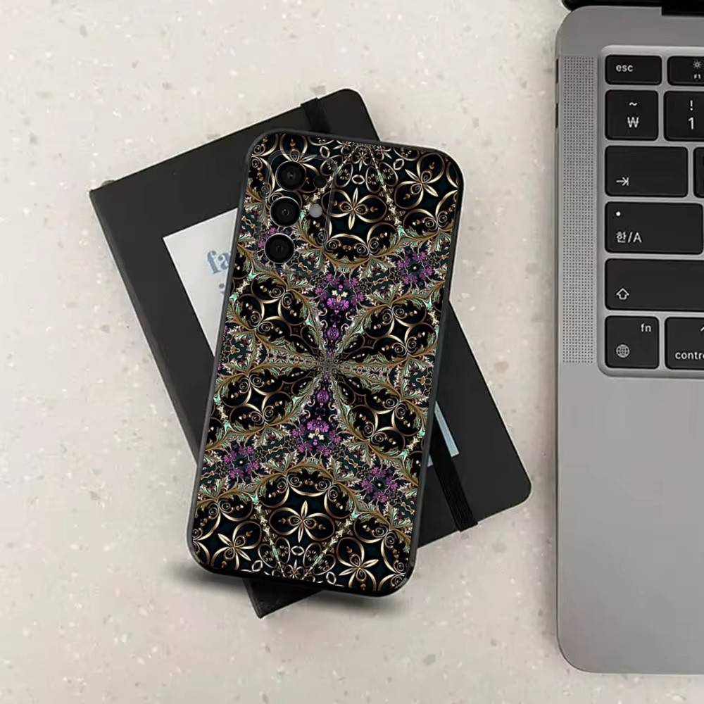 

Colorful Mandala Pattern Case For Samsung Galaxy A73,72,41,J7,22,Note,31,8,9,52,71,53,32,Soft Black Silicone Cover SamsungA21S