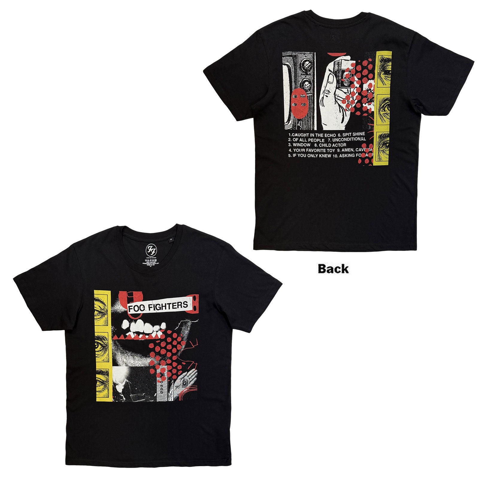 Foo Fighters TShirt Your Favourite Toy Album Tracklist Black Back Print O S