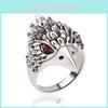 Exquisite Silver Cool Punk Animal Ring Eagle Biker Ring Fashion Jewelry For Men Women