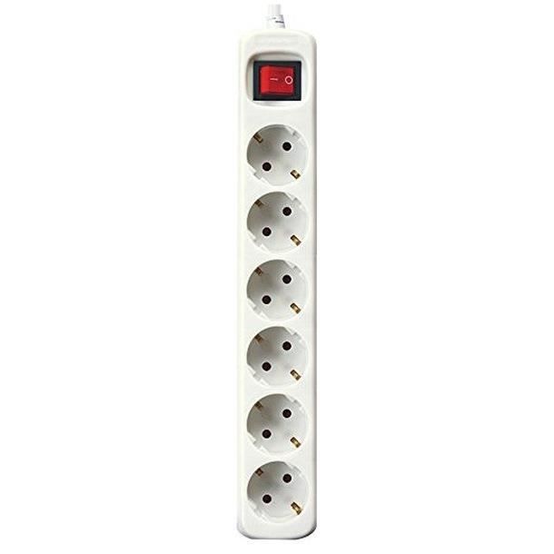 Multiprise - SILVER ELECTRONICS - 6 Prises Avec Interrupteur - Blanc