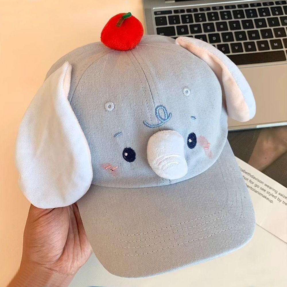 Y2k Peaked Cap Cute Elephant Sun Hat Korean Baseball Cap  Duckbill Cap