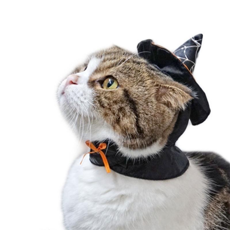 

Halloween Theme Cosplay Witch Hat for Cat Halloween Party Pet Dogs Keep Warm Hat Winter Halloween Cosplay Supplies X3UC China Mainland