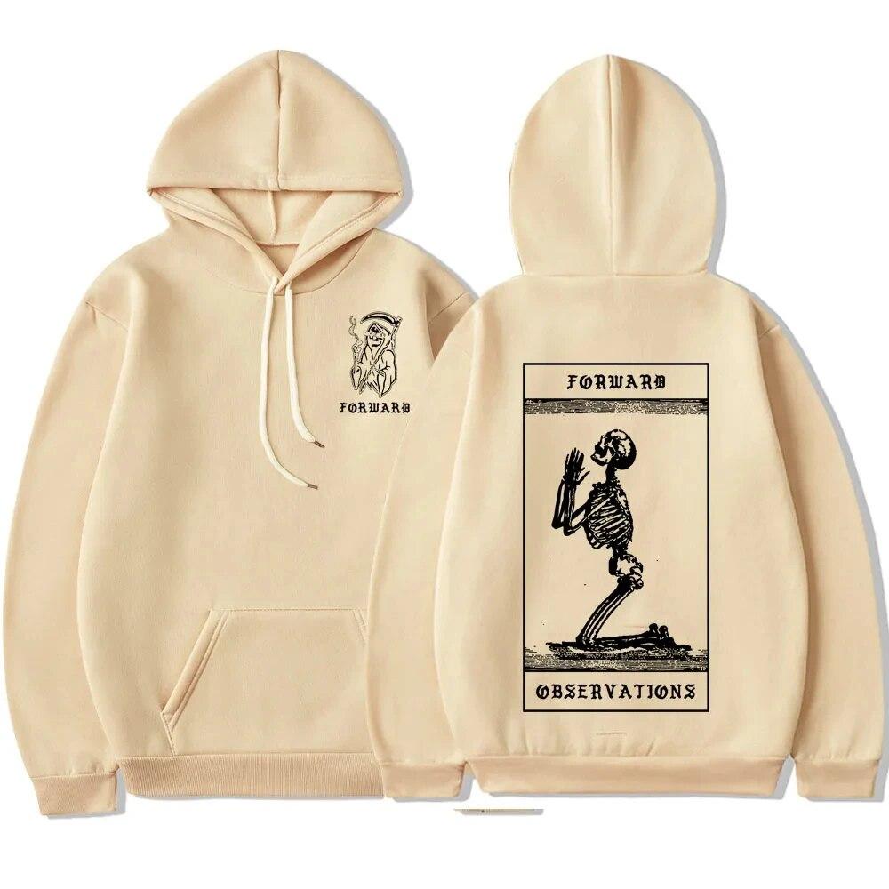 Praying Skeleton Forward Observations Group Print Pullover Hoody Unisex Hoodie Woman Sweatshirts Unisex Streetwear Y2k Clothing