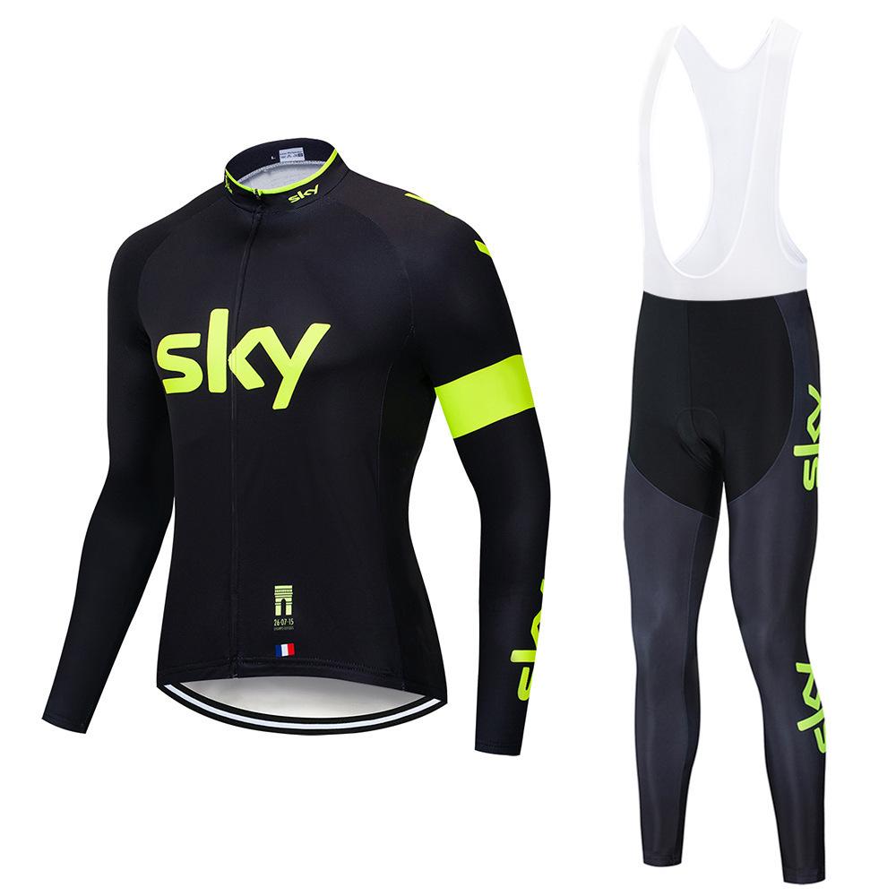 Cycling Suit Breathable Long-sleeved Strap Suit Mountain Road Racing Suit Men's and Women's Cycling Suit 2026 Autumn Velvet Thin Cycling Suit Suit