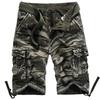Men's Large Camouflage Cotton Work Shorts, WWII-Style Multi-Pocket Pants for Outdoor Training