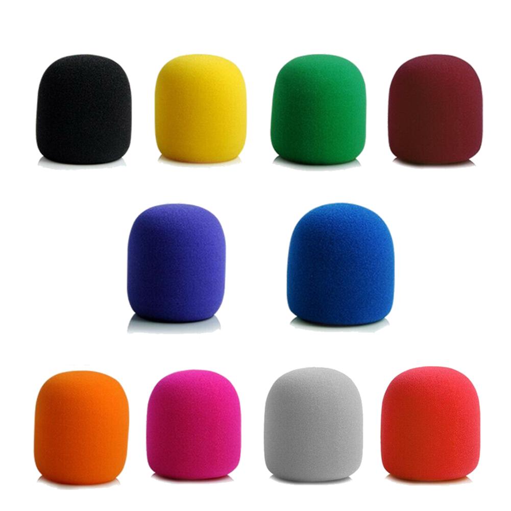 50-10pcs Practical Microphone Foam Colorful Mic Sponge Cover Professional Studio Windscreen Mic Cap Music Speaker Cover