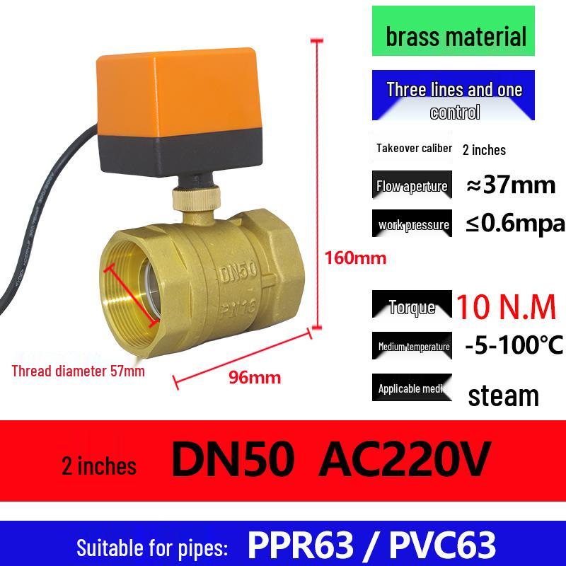 Robinet electric cu bilă plutitoare bidirecțional, 4/6 puncte, DN20/DN25, DC24V/12V