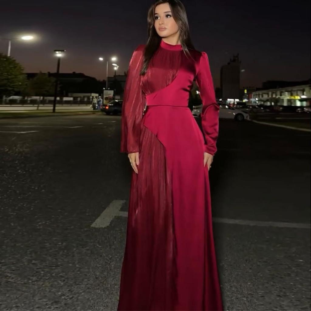 Toamnă Iarnă Nou Rochie Elegantă Bodycon Talie Înaltă Blocuri de Culoare Gât Rotund Mânecă Lungă Rochie de Seară Rochie Formală Femei Europene Americane