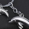 Keychain Pendant Zinc Alloy Dolphin Design Key Chain Easy To Hang Electroplated Metal Key Ring Backpack Car Accessory