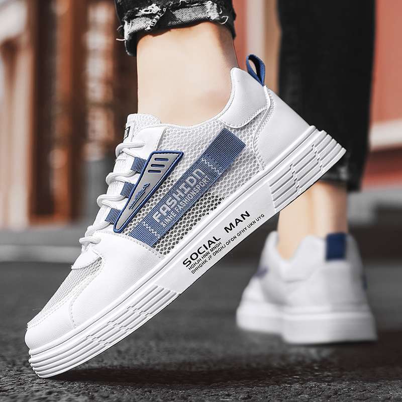 Summer men's shoes thin hollow mesh mesh shoes sports casual little white shoes deodorant board shoes men's lightweight soft-soled trendy shoes