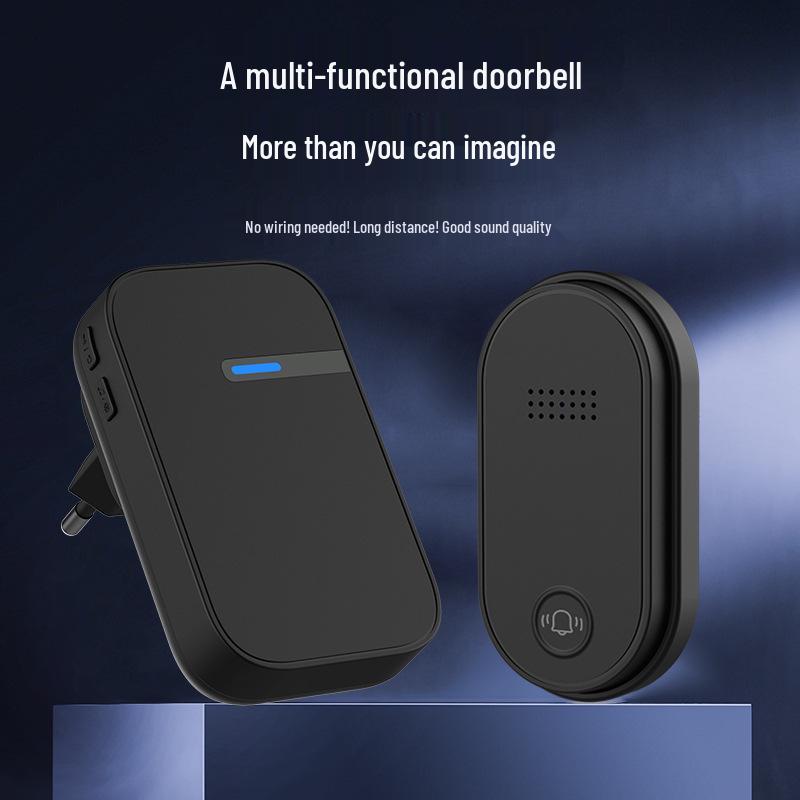 Smart Wireless Self-Powered Doorbell, Long-Range and Waterproof, Ideal for Homes and Elderly Assistance.