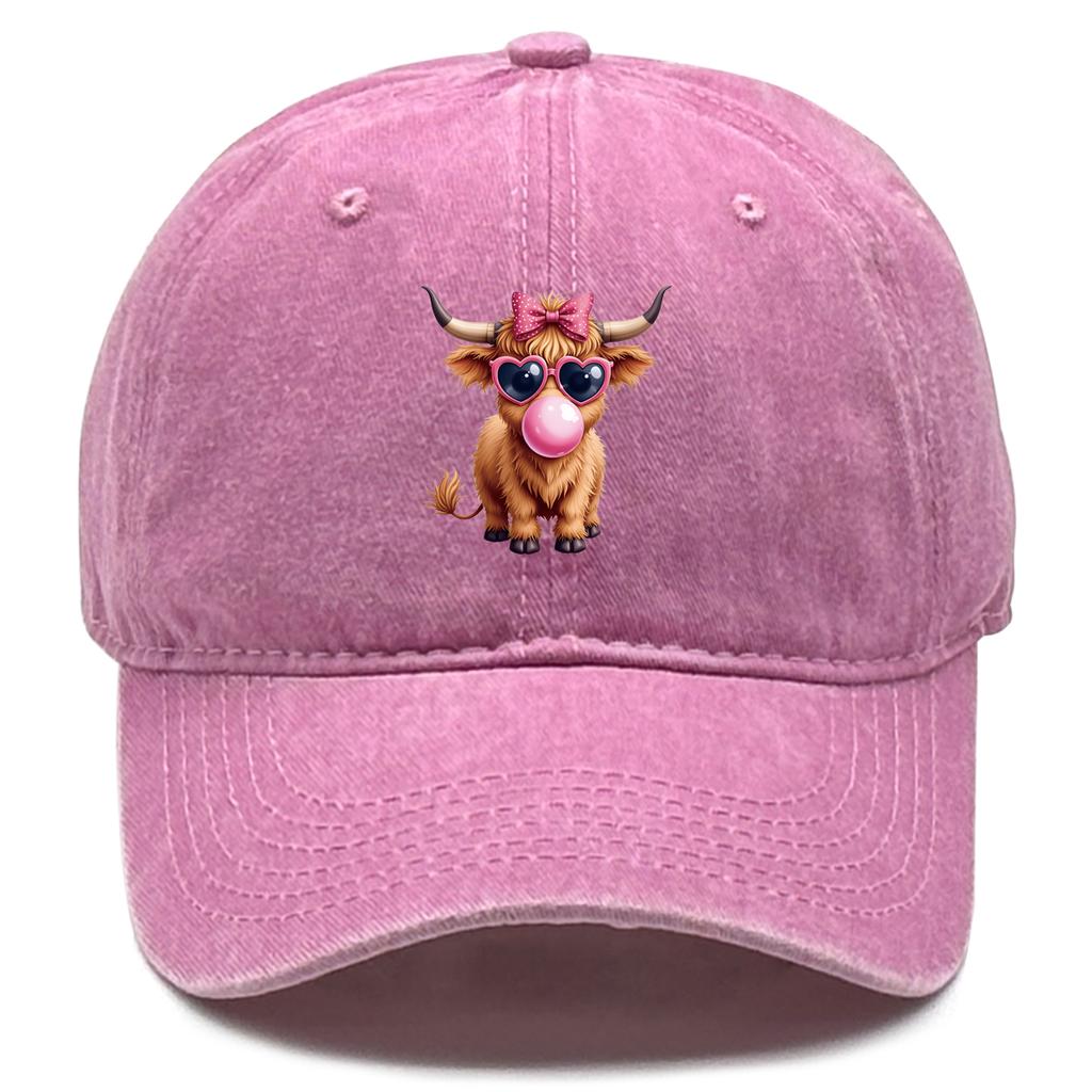 Cute Cow With Glasses Print Snapback Baseball Hat Woman's Cap Hip Hop  Adjustable Baseball Cap Perfect For Outdoor Accessory