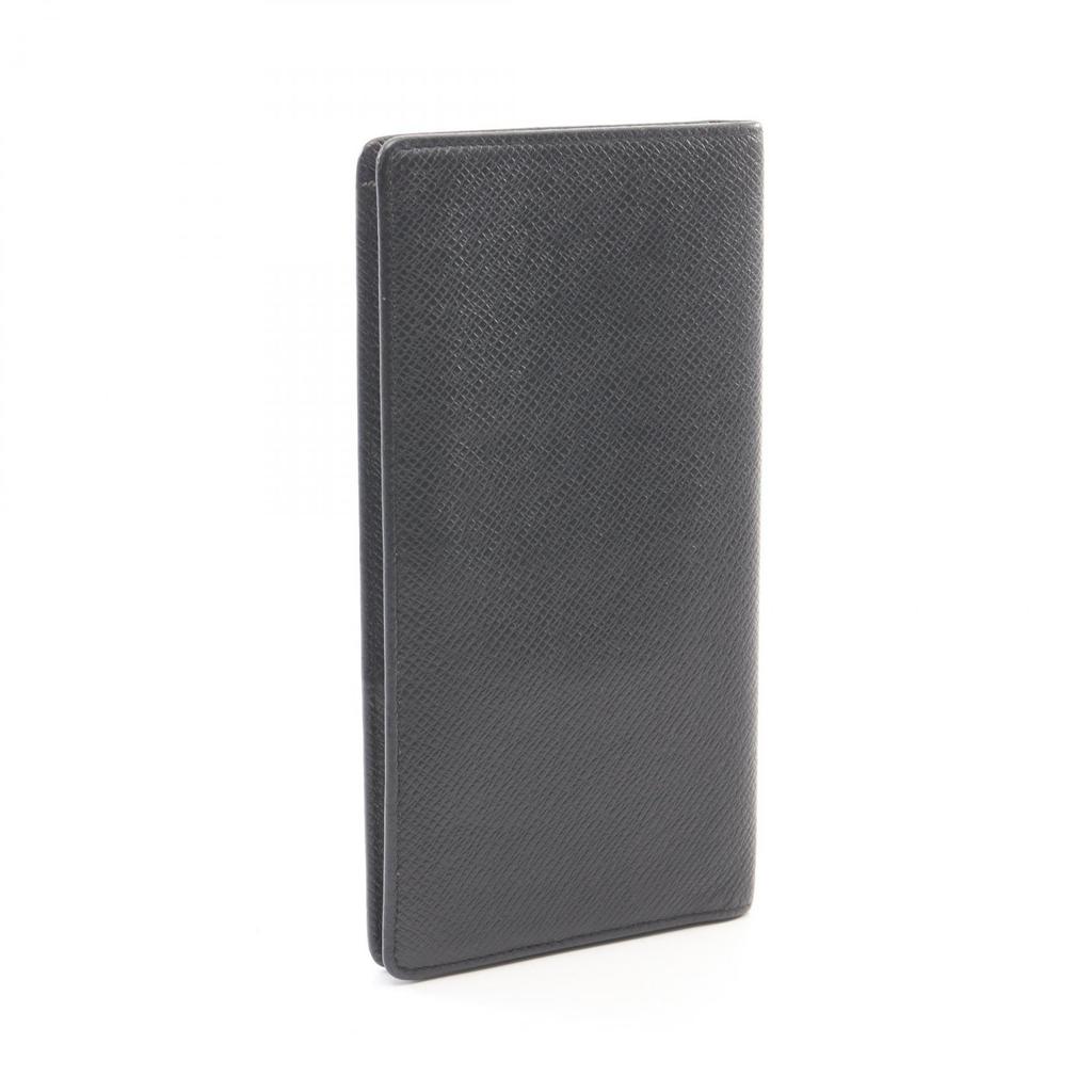 Used LOUIS VUITTON Porto Valeur Cartes Crdit Taiga Ardoise Bifoldpurse M30392 leather Black Used mens
