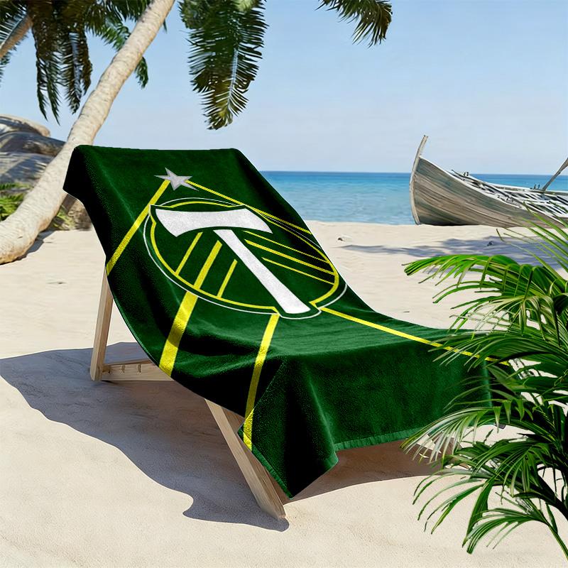Portland Timbers Print Beach Towel, Large Soft Quick Dry Towel for Beach Camping Swimming