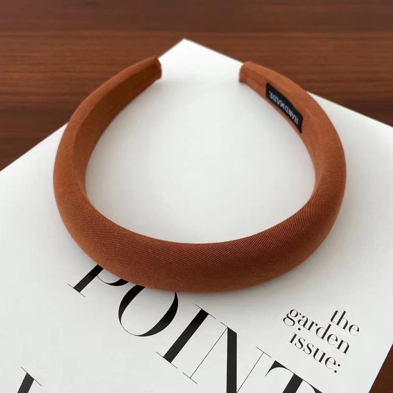 Korean Women's Autumn & Winter Face Wash Headband - High Skull Sponge Fabric, Simple Hair Accessories, Hairpin DIY