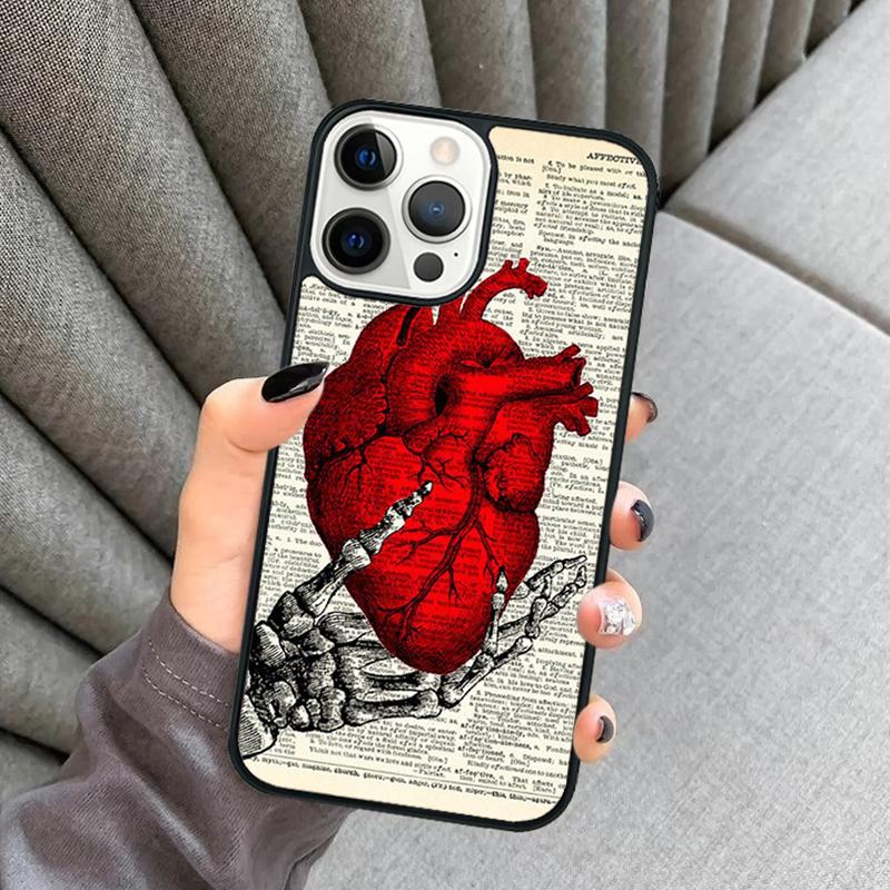 Menschliches Herz Anatomie Handyhülle Für iPhone 17 Air 16 16e 15 13 14 Pro Max 11 12 Plus 2022 MAX Hülle Cover coque
