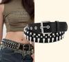 American Retro Heavy Industry Belt Accessories Women's Waist Decoration Jeans Metal Rivet Belt Wide Version