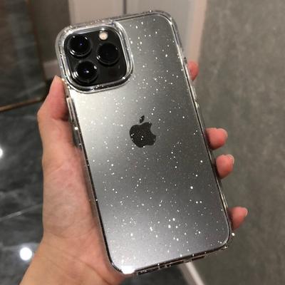Luxury Bling Glitter Clear Shockproof Silicone Bumper Case For Iphone 14 13 12 11promax Transprent Soft Acrylic Shockproof Cover