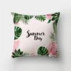 Fresh Summer Leaves Tropical Plants Square Cushion Cover Home Living Room Sofa Bedroom Decoration Pillow Cover