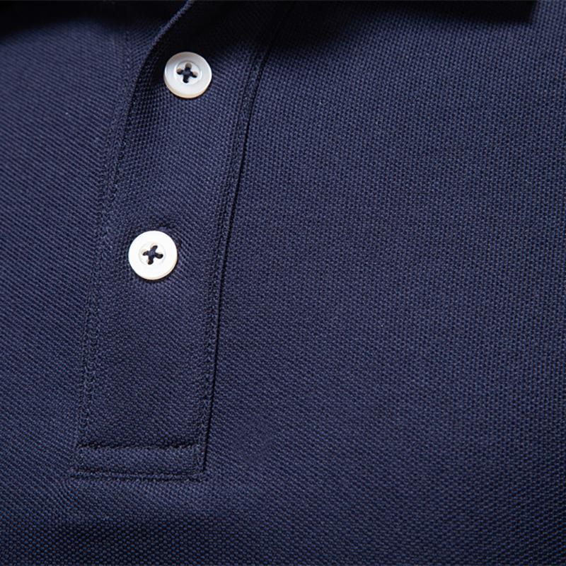 Polo Ralph Lauren 2025 Podzimní Nové Výšivky Pánské Polo tričko s dlouhým rukávem, Jednobarevný Pánský top s klopou, Všestranné Polo tričko pro muže