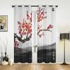 Landscape Painting Boat Mountain Curtains for Bedroom Living Room Drapes Kitchen Children's Room Window Curtain Home Decor