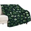 Emerald Clovers A St Patricks Day Pattern Throw Blanket Soft Warm Blanket Gift for Men Women Adults
