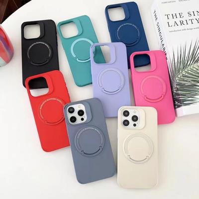 Aplicable A Funda Protectora de Fulcro Integrado para Apple 14 Soporte Magsafe Funda Magnética para Teléfono Iphone15promax