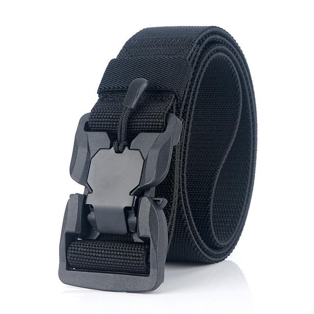 New Men Belt Outdoor Hunting Black Military Tactical Quick Release Magnetic Buckle Multi Function Canvas Nylon Waist Belts Strap