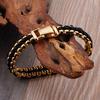 Luxury Gold Color Stainless Steel Bracelet for Man 12MM Wide Men's Wrap Bracelets Male Best Friend Jewelry Armband Wristband New