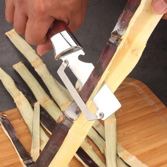 Stainless Steel Vegetable Peeler with Wood Handle Multi-Function Fruit Potato Peeler with Bottle Opener Quick Peeling Essential Kitchen Tool