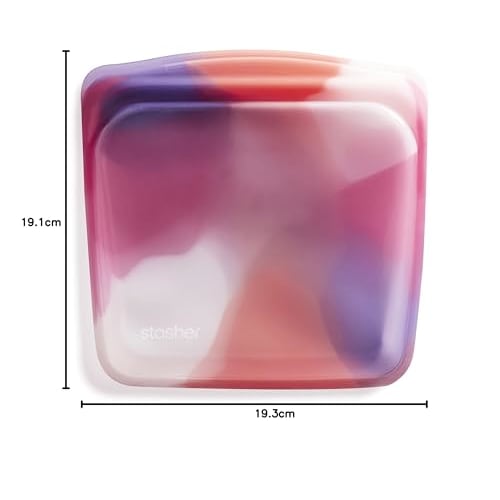 Stasher Silicone Bag EZ Sandwich (Tie-Dye Pink) [Official Product in Japan]