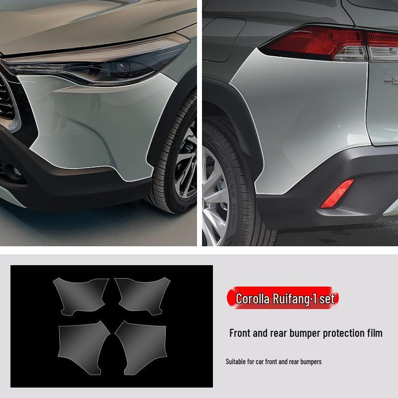 2024 Corolla Ruifang Pre-Cut TPU Clear Invisible Car Wrap for Front & Rear Bumper