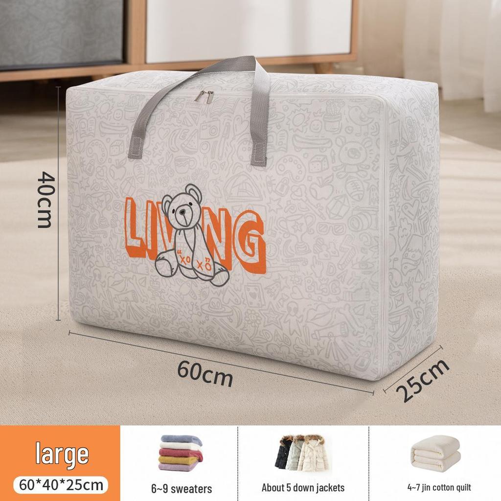 Large Capacity Waterproof Cotton Quilt Storage Bag - Dustproof, Thickened for Clothes and Bedroom Use