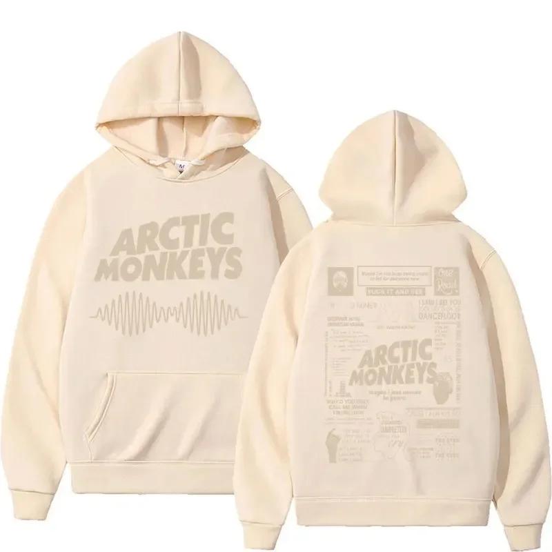 Retro Arctic Monkeys Music Tour Double Sided Print Hoodies Men Women Harajuku Sweatshirt Oversized Y2K Hoodie Streetwear