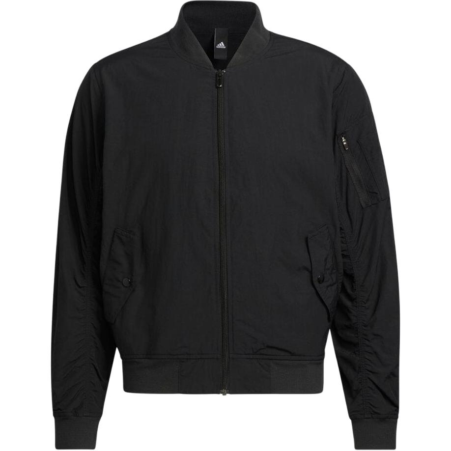 

Мужская куртка Adidas Solid Fit Zip с длинным рукавом, черная IT6068 M