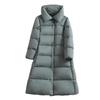 Autumn and winter medium and thick down jackets, women's medium and long over-the-knee loose large-size bread jackets, and high-necked warm jackets.