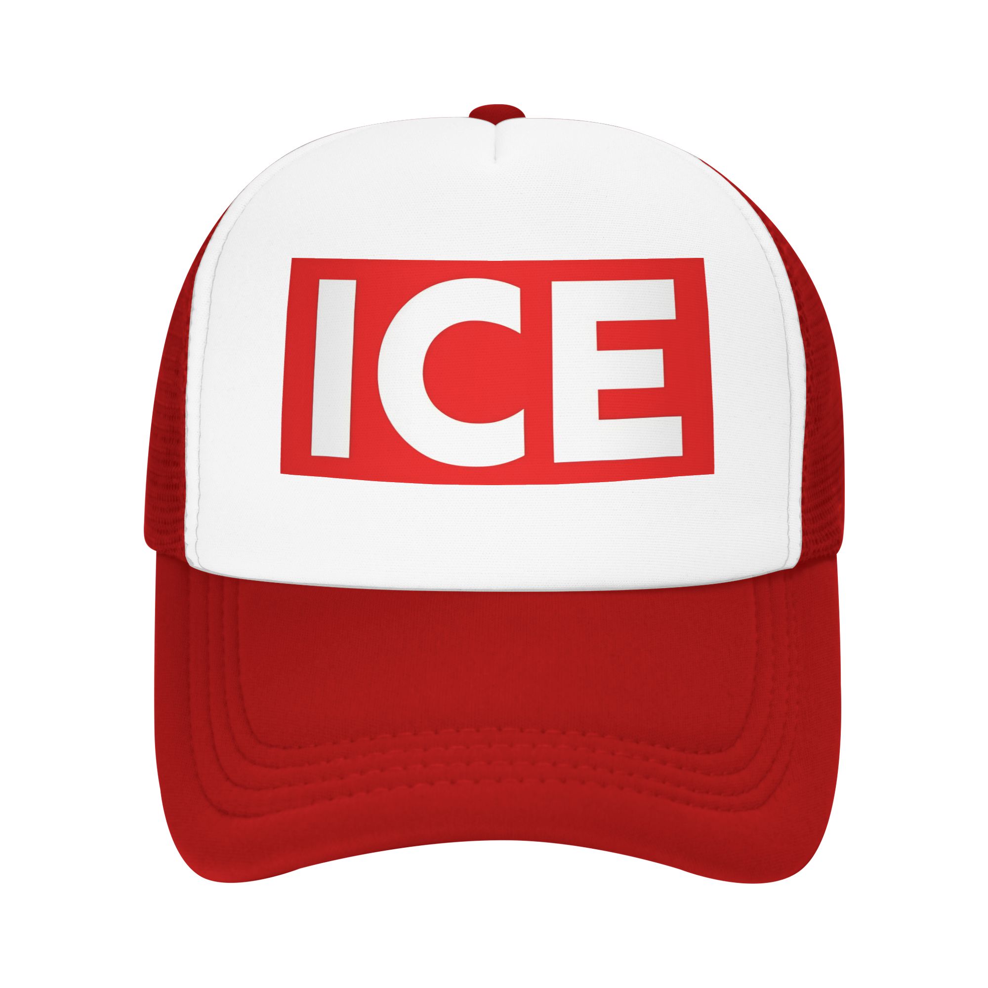 

ICE Red Stop Sign Abolish ICE Protest Mesh Sun Hats Sport High Quality Baseball Caps Men Women Casual Design Trucker Hat One Size красный
