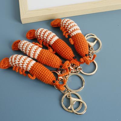 1/2 Bucăți Cheiță Pandantiv Crevete Lână Croșetat Pandantiv Animal Design Desen Animat Pandantiv Cheiță Accesorii Modă