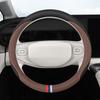 Ultra-Thin Anti-Slip Perforated Leather Steering Wheel Cover, Breathable No-Sew Design for All Seasons