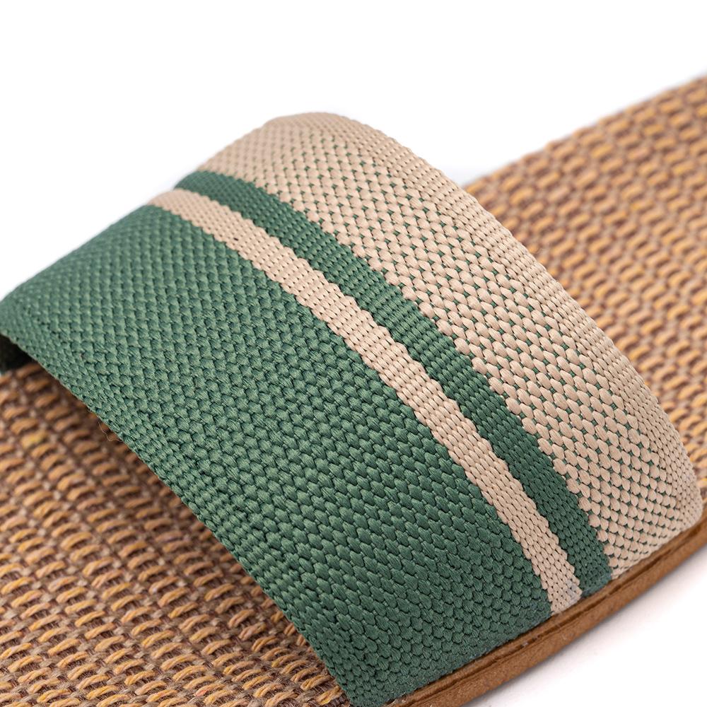 Simple Women Flat Slippers Casual Flax Indoor Home Beach Shoes